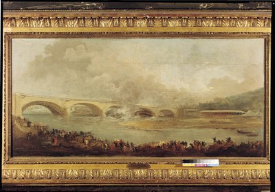 Onthulling van de Pont de Neuilly, 1772 door Hubert Robert